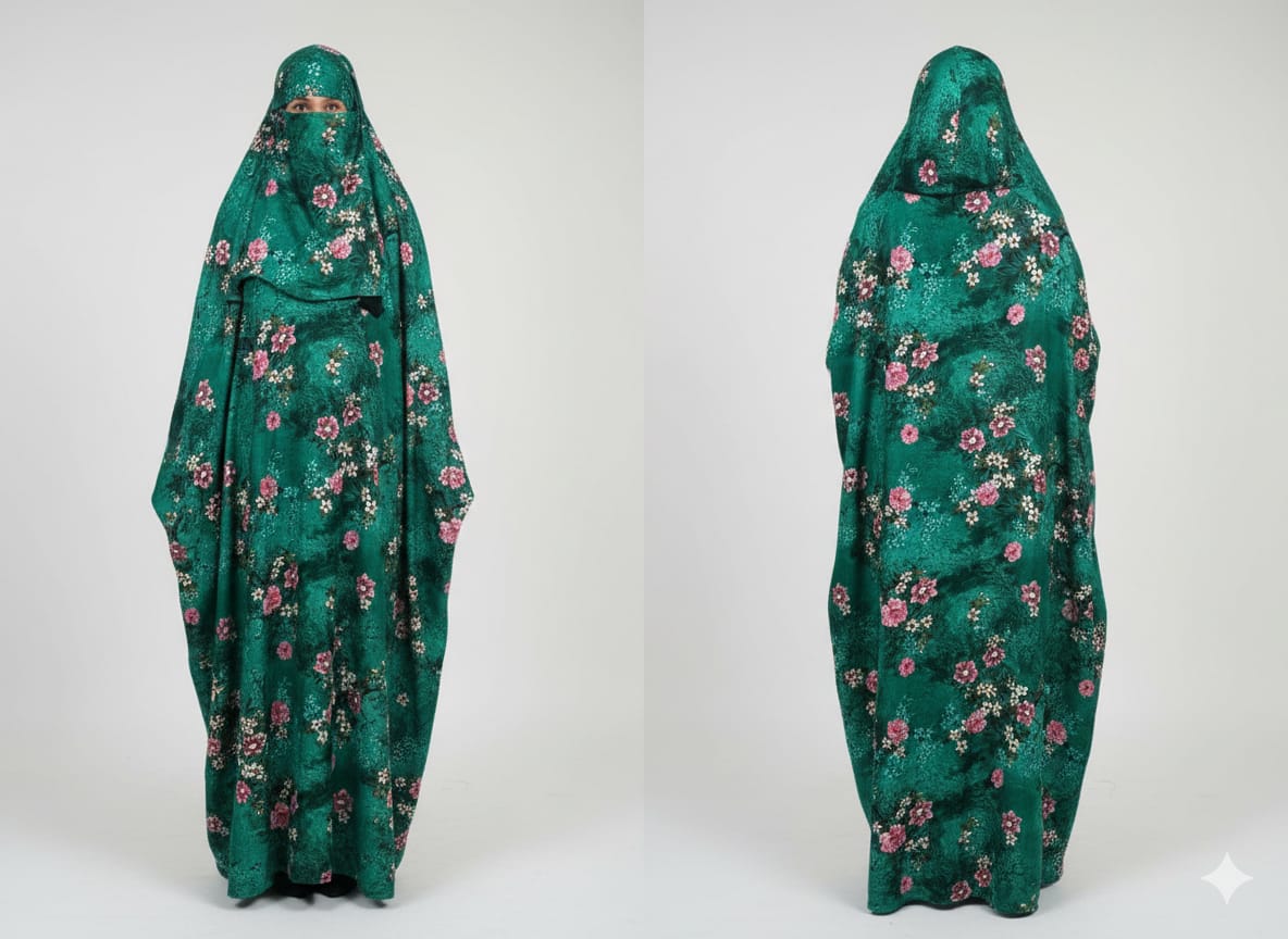 Floral Printed Full Coverage Borkha