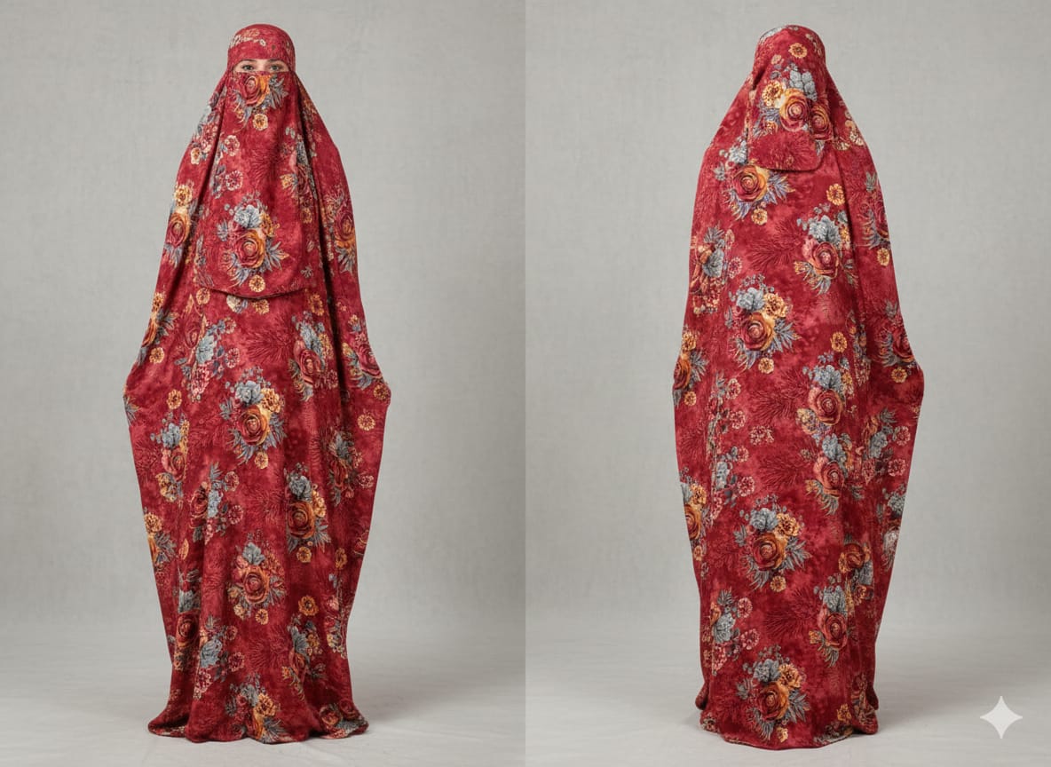 Floral Printed Borkha