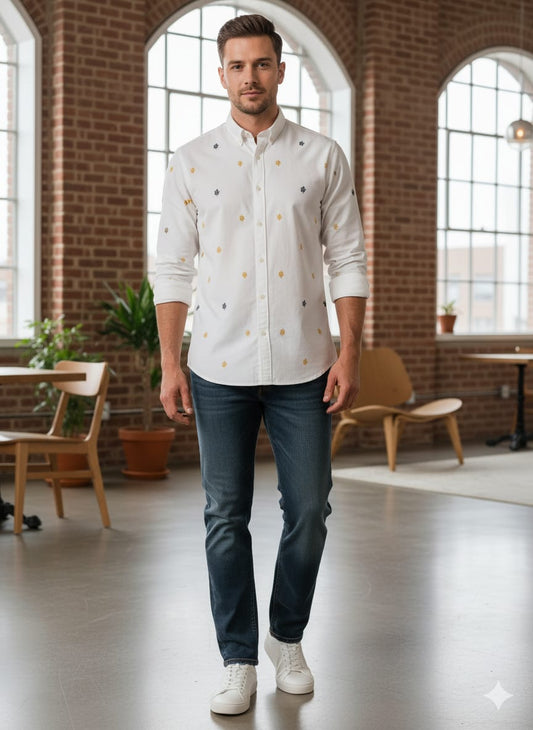 Pink Striped Classic Office Shirt